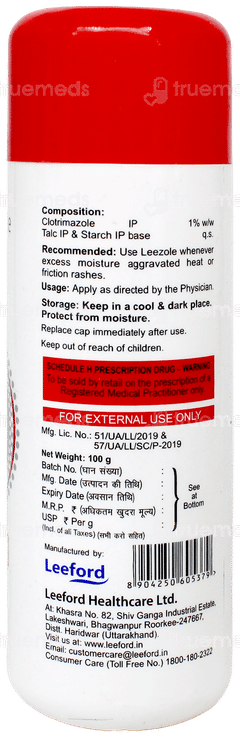 Leezole Dusting Powder 100Gm